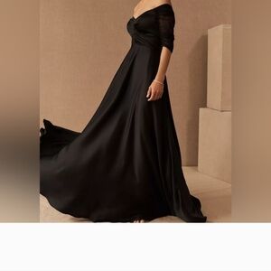 BHLDN BOWDEN SATIN GOWN BLACK NEW NWT SIZES 8